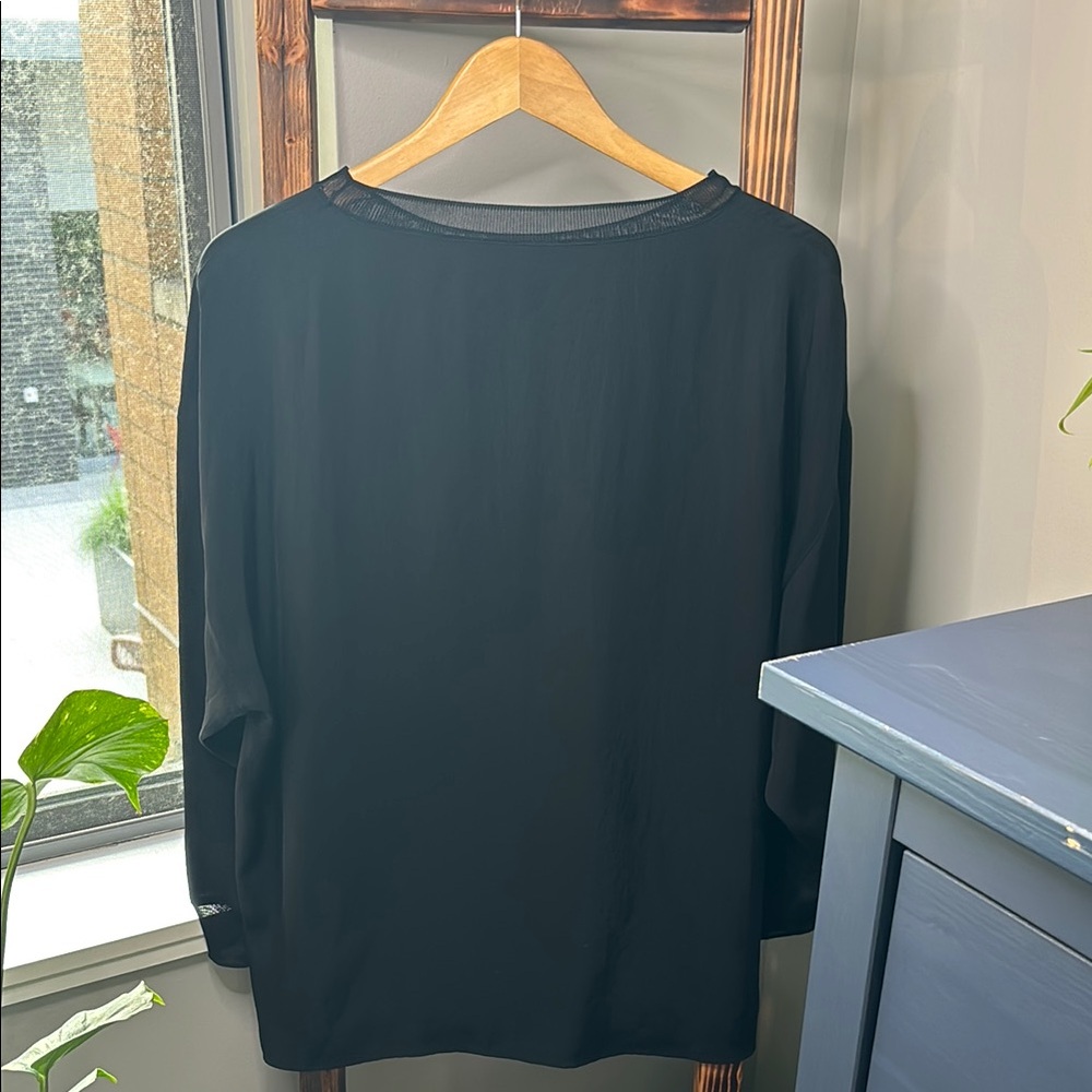 Vince Black Blouse with Long Sleeves - Picture 4 of 6
